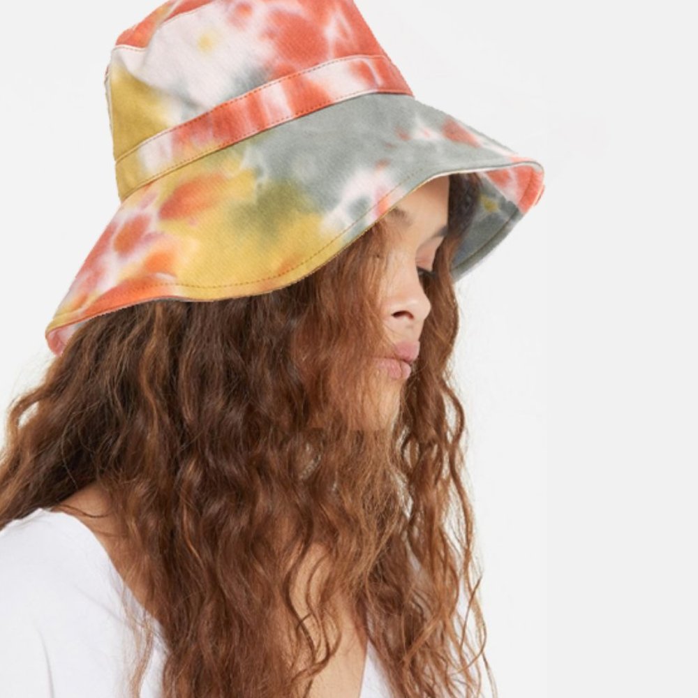 Sunset Tie Dye Floppy Fisherman Bucket Hat